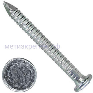 Гвозди ершеные с конической головкой 2,2х40, 1кг (оцинкованные)