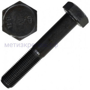 Болт с неполной мелкой резьбой М10х1,25х35 DIN 960 (ISO 8765) класс прочности 8.8, сталь без покрытия