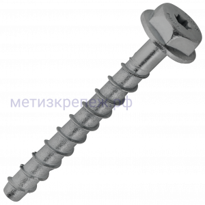 Шуруп по бетону S-CSA HEX 6х60/5/20 ML Sormat со шлицем TORX 9640071409, покрытие мульти