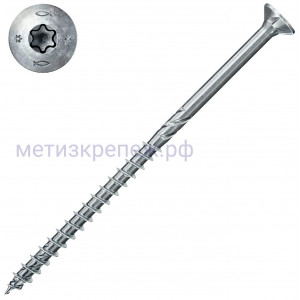 Саморез потай 6х260 мм Fischer FPF II CTP BC 670471, неполная резьба, оцинкованная сталь (50 шт)