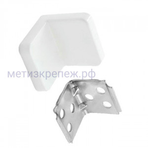 ANGLE Уголок мебельный с пластиковой накладкой 26х26х28 мм белый, PLS26X26X28WH