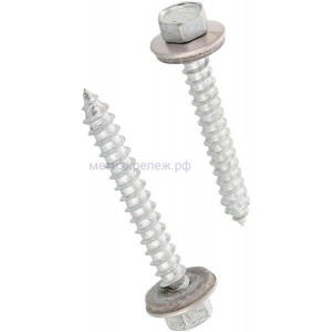 Саморез 6,5х90 с шестигранной головкой и EPDM-шайбой, WS 9180 (9057), нержавеющая сталь А2
