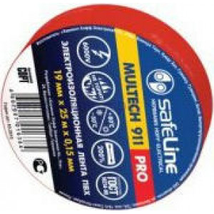 Изолента красная SafeLine Multech 911 ПВХ