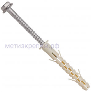 Дюбель фасадный Sormat S-UF 10х80 с шурупом S-FP MG