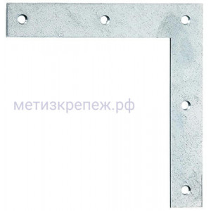 Уголок крепежный мебельный 120х120х20 мм Gah Alberts 332853, оцинкованная сталь