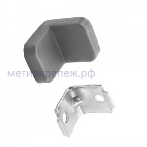 ANGLE Уголок мебельный с пластиковой накладкой 20х20х20 мм серый, PLS20X20X20GR