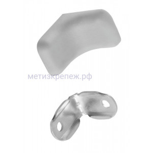 WINK Уголок мебельный с пластиковой накладкой 26х26х20 мм, серый, SPC26X26X20GR