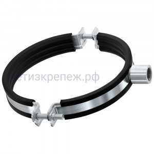 Хомут для тяжелых трубопроводов Fischer FRSM с дюймовой резьбой, оцинкованная сталь