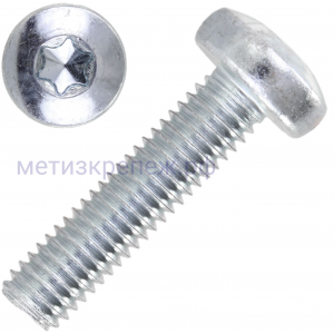 Винт с полукруглой головкой М4х32 T20 ISO 14583 (DIN 7985), оцинкованная сталь