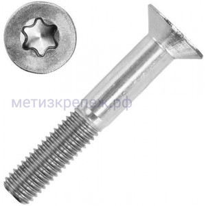 Винт потай М6х50 TX30 DIN 7991 (ISO 10642), нержавеющая сталь А2