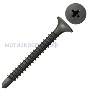 Саморез для ГКЛ 3,5x25 с мелкой резьбой и буром Fischer FSN-TPBM 40613 (в ленте), фосфатированная сталь (1000 шт)