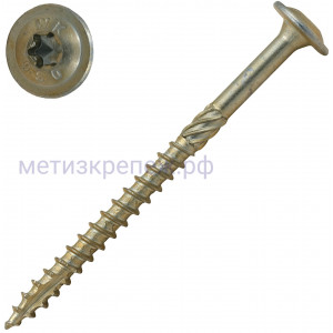 Саморез конструкционный WKCP с тарельчатой головкой и шлицем TORX, желтый цинк