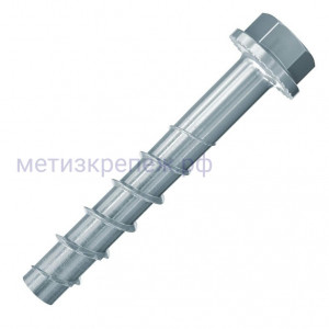 Шуруп по бетону 8х55 5/- Fischer FBS II US TX c шестигранной головкой 536851, оцинкованная сталь