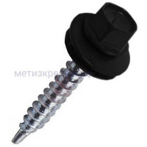 Саморез кровельный со сверлом 4,8х29 RAL 9005 черный