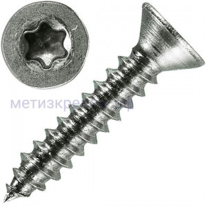 Саморез с потайной головкой 3,9х19 T15, ISO 14586 (DIN 7982) форма C, нержавеющая сталь А2