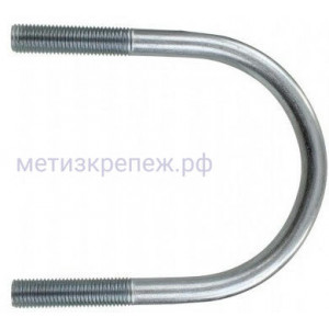 Скоба U-образная 228 под трубу диаметром 200 мм DIN 3570 form A, оцинкованная сталь