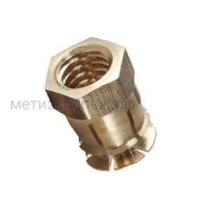 Футорка распорная металлическая без шарика М6x12, BU54