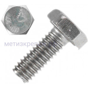 Болт шестигранный М16х120 DIN 933, нержавеющая сталь А4-80