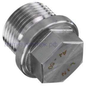 Пробка-заглушка М14х1,5 с шестигранной головкой и фланцем DIN 910, нержавеющая сталь А4