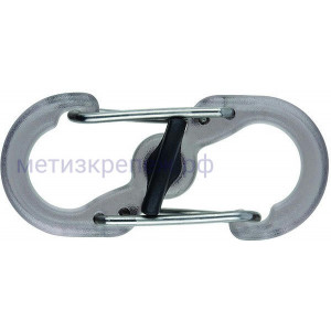 Карабин пластиковый с блокировкой Nite Ize S-Biner MicroLock LSBPM-06T-2R3, 2 шт (серый)
