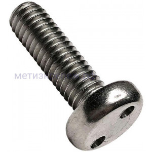 Винт антивандальный М4х6 88111 (DIN 85), шлиц snake eyes, нержавеющая сталь А2