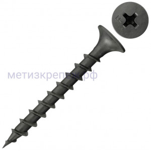 Саморез для гипсокартона 3,9x45 с крупной резьбой Fischer FSN-TPR 665052, фосфатированная сталь (1000 шт)
