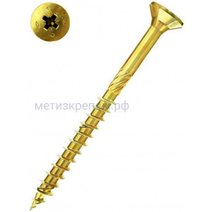 Саморез потай 3,5х20 мм Fischer FPF-SZ YZP 653931, неполная резьба, желтый цинк (50 шт)