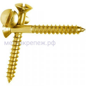 Шуруп с полупотайной головкой 2,5х12 DIN 95, латунь