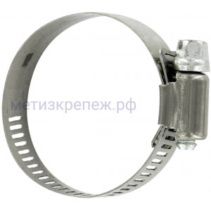 Хомут червячный 90-110 мм / 12 мм, нержавеющая сталь W5