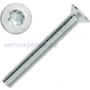 Винт потай М4х16 T20 ISO 14581 (DIN 965), оцинкованная сталь