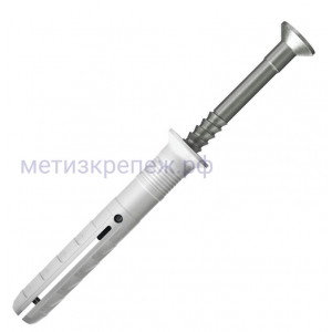 Дюбель-гвоздь 6х60 с потайным бортиком Fischer N-S 50373, нержавеющая сталь А2