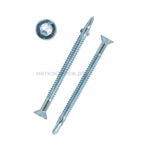 Саморез флюгель с потайной головкой и шлицем Torx 6,3х70 ~DIN 7504 P T30, оцинкованная сталь