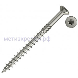 Саморез для террасной доски 5,0х40 мм Fischer FTS-ST A2P 660602, нержавеющая сталь А2 (200 шт)