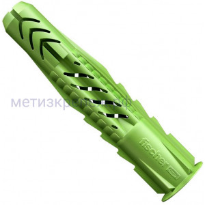 Универсальный дюбель UX 10х60 R с кромкой Fischer 532696, зелёный нейлон, 6 шт в блистере