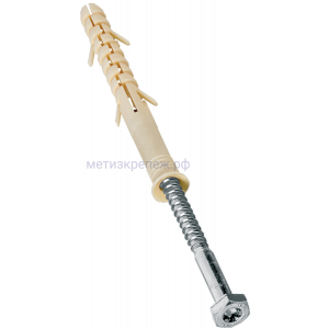 Фасадный дюбель с шурупом Sormat KAT N 10х100 (HEX)