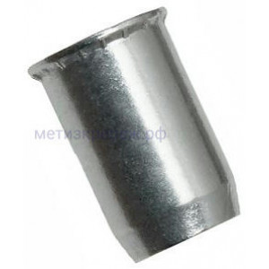 Резьбовая заклепка с уменьшенным бортиком, алюминий