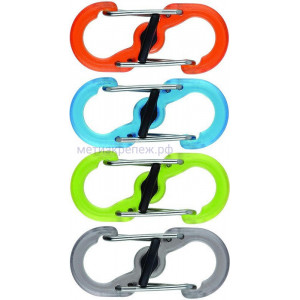 Карабин пластиковый с блокировкой Nite Ize S-Biner MicroLock, 2 шт
