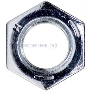 Гайка дюймовая 1 1/8"-7 UNC, класс прочности 8, оцинкованная сталь