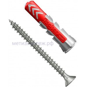 Дюбель 6x50 с шурупом из нержавеющей стали A2 S Fischer DUOPOWER K NV 537670, нейлон, 4 штуки в блистере