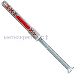 Дюбель фасадный DUOXpand 8x100 T Fischer 562180 с потайным шурупом, оцинкованная сталь, 4 шт в блистере