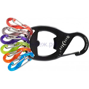 Брелок для ключей с открывашкой Nite Ize KeyRack Bottle Opener KRB2-01-R6, черный