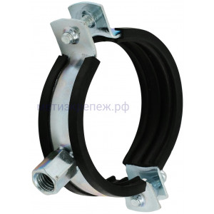 Хомут для тяжелых труб 277-283 мм (10") с комби-гайкой M12/M16 Fischer FRSМ 558304, оцинкованная сталь