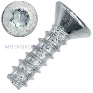 Саморез с потайной головкой 3,9х16 T15, ISO 14586 (DIN 7982) форма F, оцинкованная сталь
