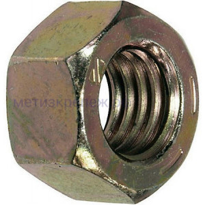 Гайка дюймовая 1 1/2"-12 UNF, класс прочности 10 (Grade 8), желтый цинк