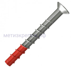 Саморез по бетону 10х120 35/- Fischer FBS II US с потайной головкой 543586, нержавеющая сталь А4