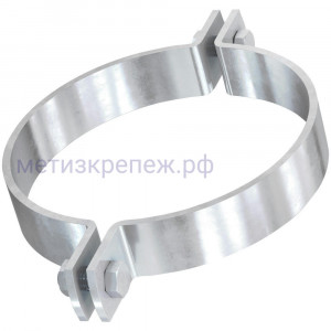 Хомут для труб 140 мм (5") с гайкой М16 Fischer FMFSC, горячеоцинкованная сталь